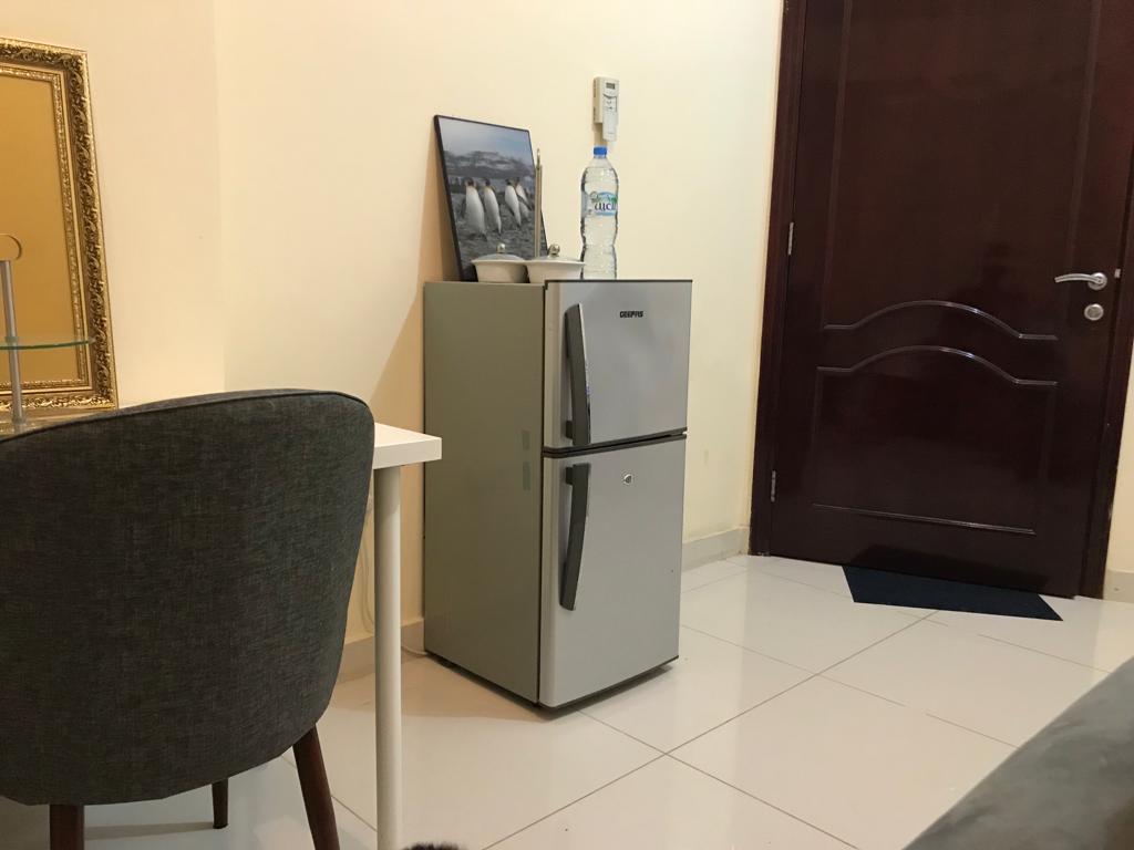 Very clean and fully furnished hall room at shabiya 10 near bus stop. ewaar